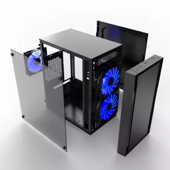 Tietokonekotelo Gembird CCC-FORNAX-960B Midi Tower musta