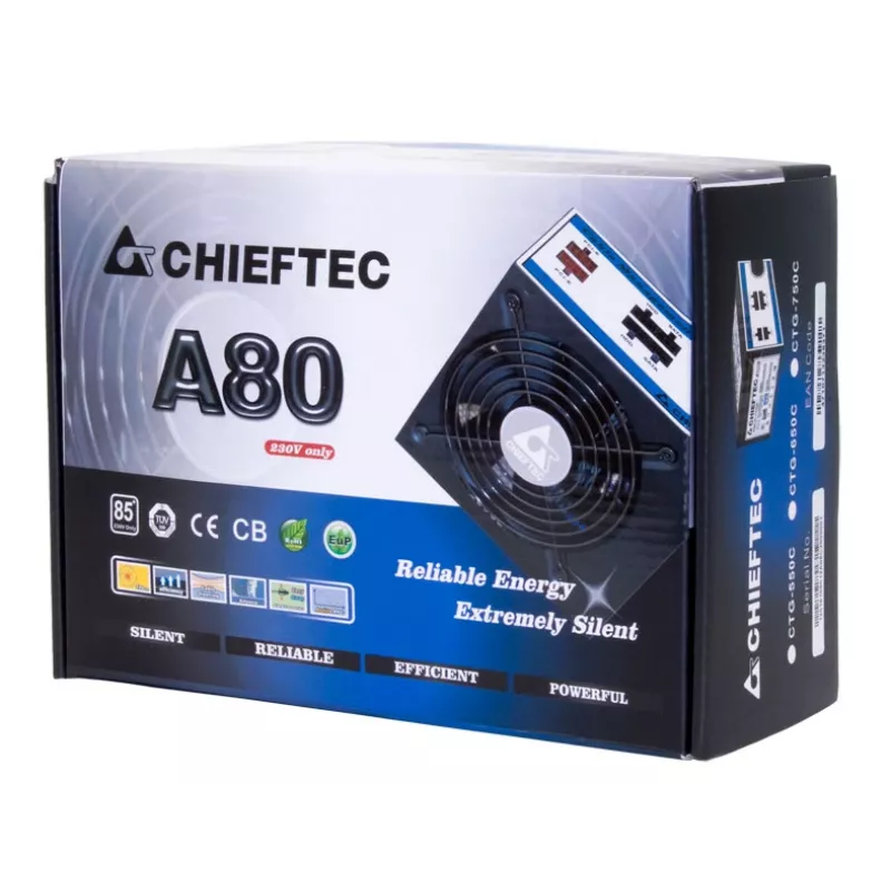 Chieftec CTG-750C virtalähde 750 W 24-Pin-ATX ATX musta