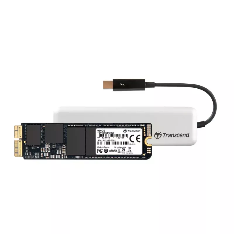 Transcend JetDrive 855 960 GB NVMe PCIe SSD Macille, Thunderbolt-kotelolla (TS960GJDM855)