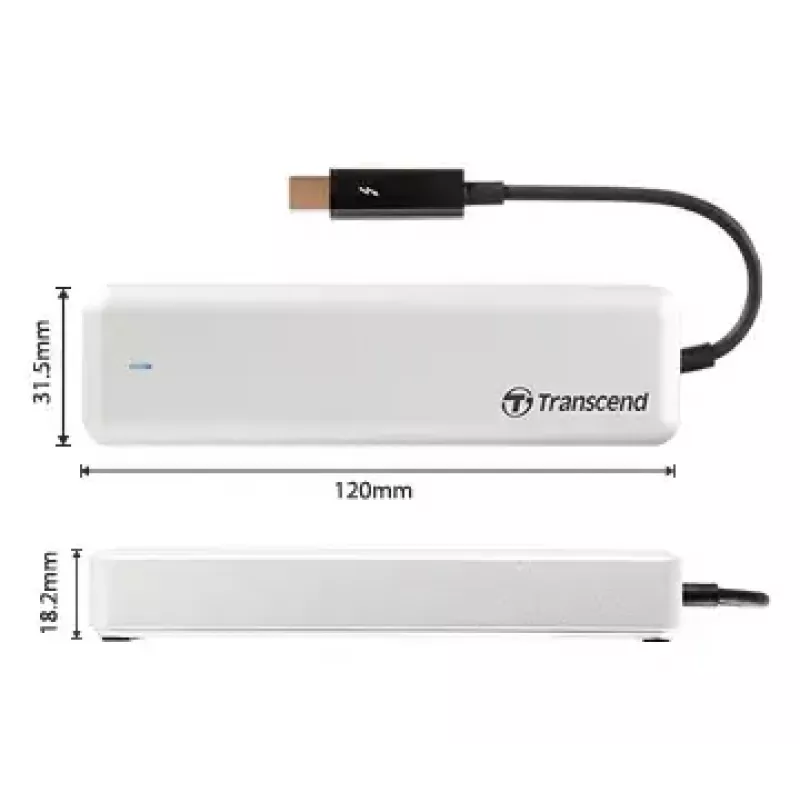 Transcend JetDrive 855 960 GB NVMe PCIe SSD Macille, Thunderbolt-kotelolla (TS960GJDM855)