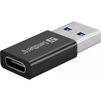 Sandberg USB-C/A DVD-asema, musta, tarjotin, pöytäkone/kannettava, DVD Super Multi DL, USB Type-C, CD-R, CD-ROM, CD-RW, DVD+R DL, DVD-R, DVD-R DL, DVD-RAM, DVD-ROM, DVD-RW
