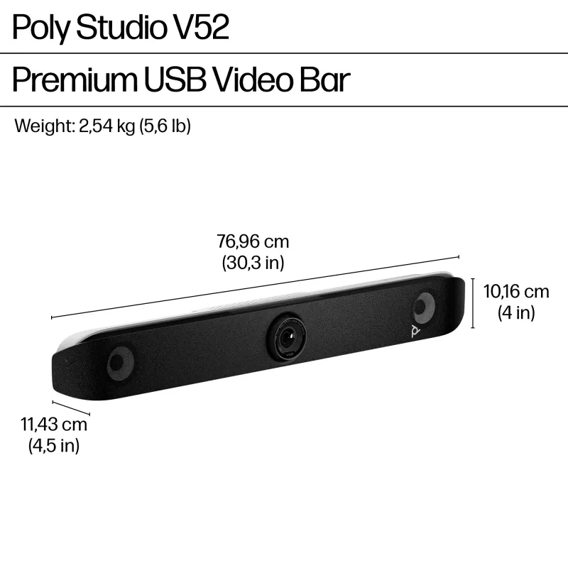 HP Poly Studio V52 USB-videopalkki
