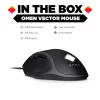 HP OMEN Vector hiiri, oikeakätinen, IR-LED, USB Type-A, 16000 DPI, 1 ms, musta