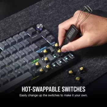 Mekaaninen pelinäppäimistö Corsair K65 PLUS WIRELESS RGB Wireless USB musta