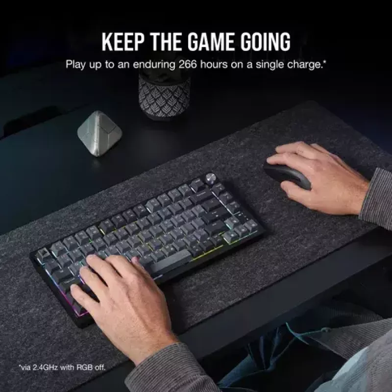 Mekaaninen pelinäppäimistö Corsair K65 PLUS WIRELESS RGB Wireless USB musta