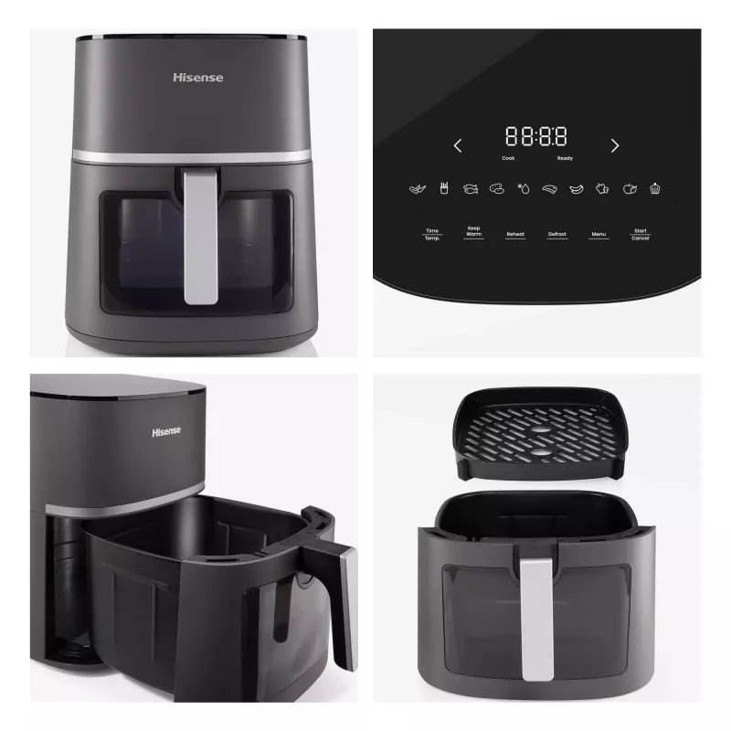 Hisense HAF1900D kuumailmakeitin, 7 l, 1800 W, 200 °C, 10 ohjelmaa