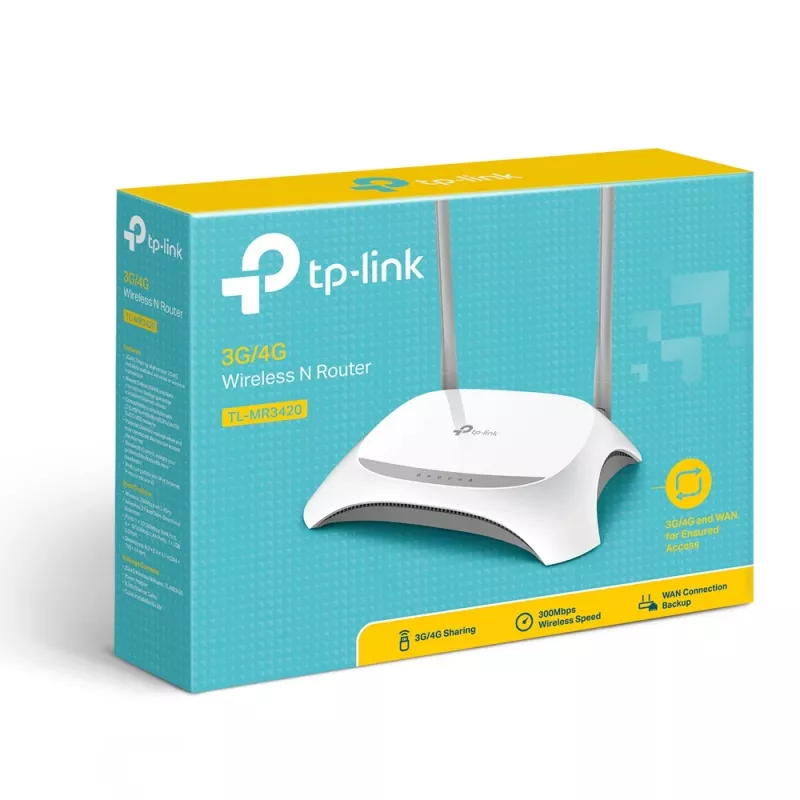 TP-Link TL-MR3420 WLAN-reititin Fast Ethernet yksikaista (2,4 GHz) musta, valkoinen