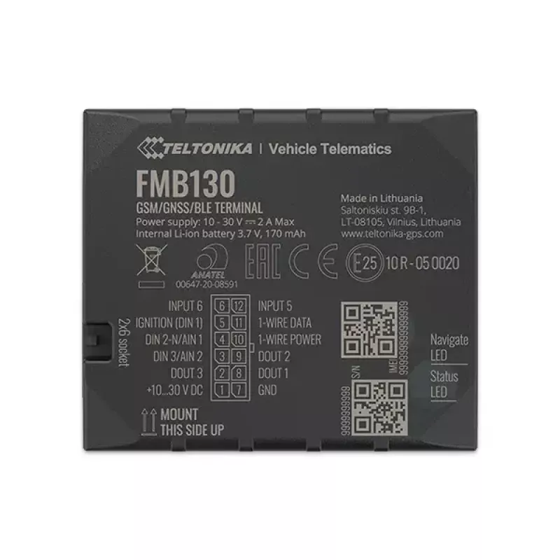GPS-seuranta Teltonika FMB130 auto musta