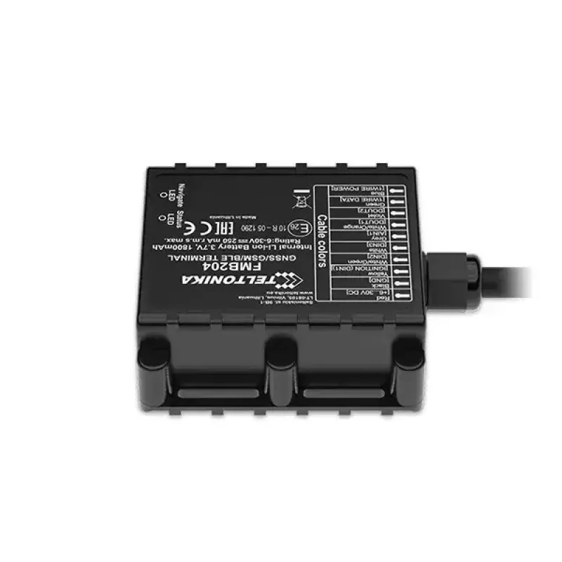 GPS-seuranta Teltonika FMB204 yleinen musta Single SIM 1800 mAh