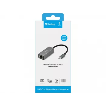 Verkkosovitin Sandberg USB-C Gigabit 136-04