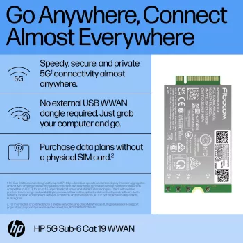 HP 5G Sub-6 Cat 19 WWAN -liitäntäkortit/sovittimet