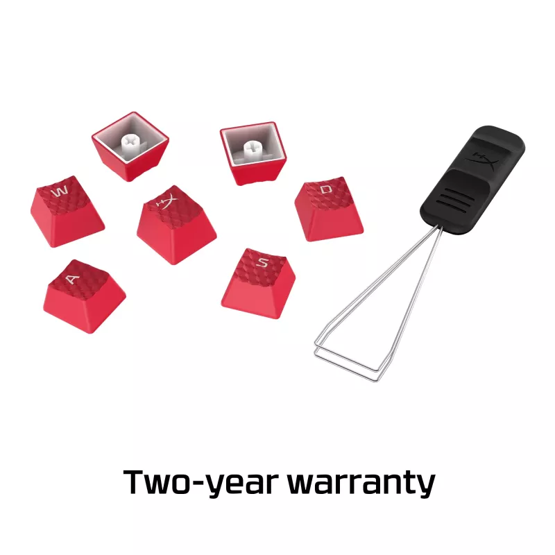 HyperX Rubber Keycaps -pelilisävarustesarja - punainen (US-asettelu)