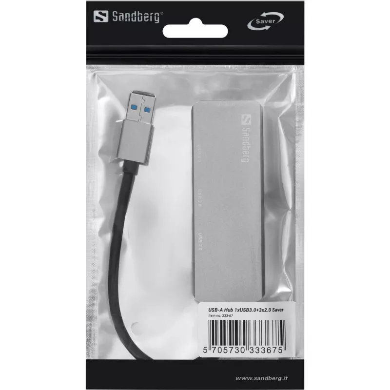 Sandberg USB-A-keskitin 1xUSB3.0+3x2.0 SAVER