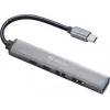 Sandberg USB-C - 3xUSB-A+2xUSB-C SAVER USB 3.2 Gen 1 harmaa alumiini