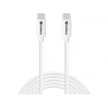 Sandberg USB-C USB-C 65W 2M SAVER, 2 m, USB-C, USB-C, USB 2.0, valkoinen