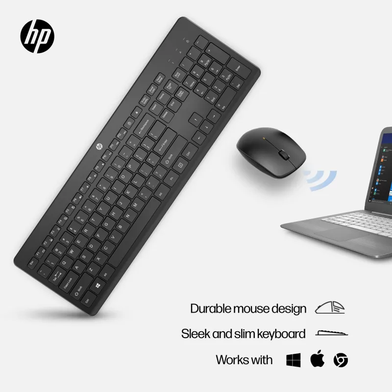 Langaton hiiri- ja näppäimistösarja HP 230 Full-Size musta