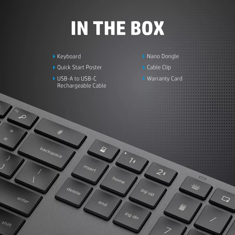 HP 975 Dual-Mode Wireless näppäimistö Full-size Mechanical QWERTY