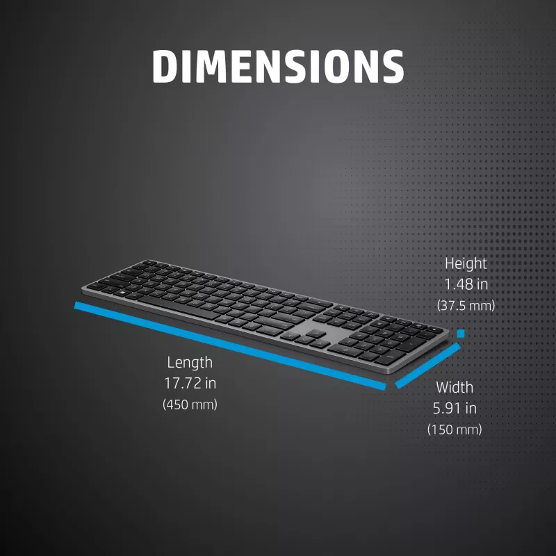 HP 975 Dual-Mode Wireless näppäimistö Full-size Mechanical QWERTY