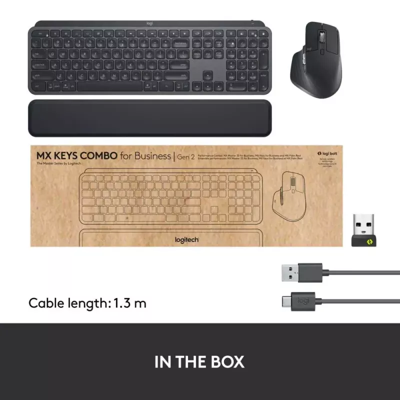 Näppäimistö-hiiri-yhdistelmä Logitech MX Keys Combo for Business Gen 2