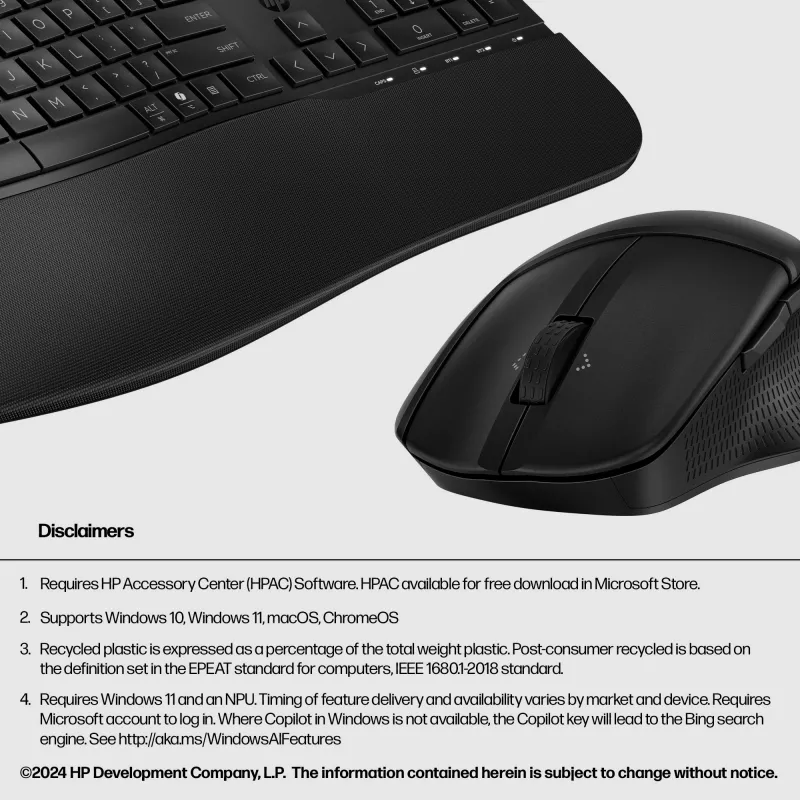 HP 685 Comfort Dual-Mode näppäimistö- ja hiirisarja Full-Size Wireless Bluetooth