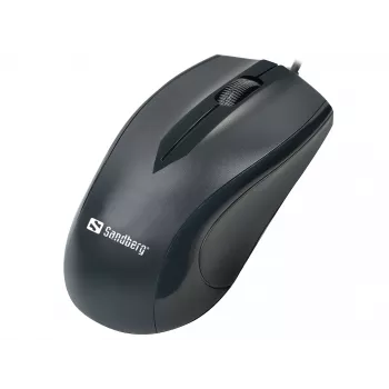 Sandberg USB-C-hiiri, molempikätinen, optinen, USB Type-C, 1200 DPI, musta