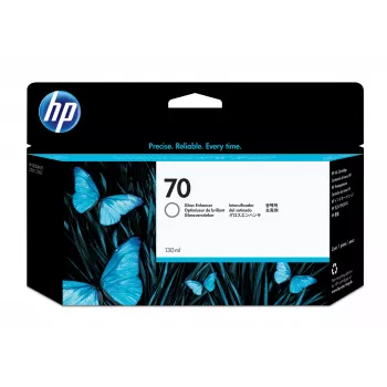 HP 70 130 ml:n kiiltävöittäjä DesignJet -mustepatruuna, HP DesignJet Z3100- ja Z3200-valokuvatulostinsarja, lämpömustesuihkutulostus, 40 mm, 202 mm, 129 mm, 190 g