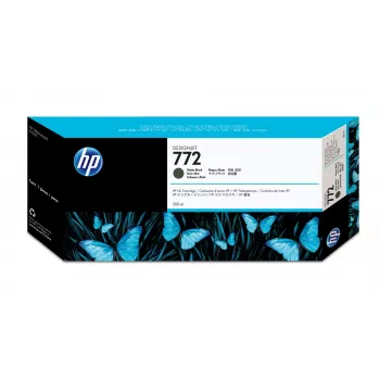 HP 772 300 ml:n matta musta DesignJet -mustepatruuna, HP Designjet Z5200 PostScript -tulostin, lämpötulostus, musta, Singapore, 283 mm, 41 mm
