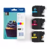 Brother LC123RBWBP mustepatruuna 3 kpl alkuperäinen syaani, magenta, keltainen
