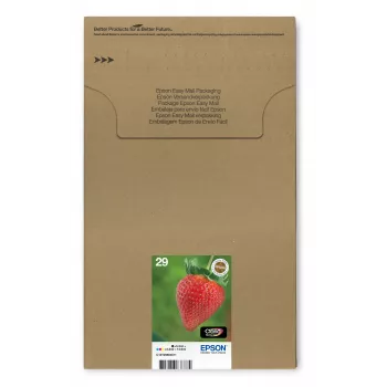 Epson Strawberry monipakkaus 4 väriä 29 EasyMail, standardiriitto, musta, syaani, magenta, keltainen, 5,3 ml, 3,2 ml, 1 kpl, monipakkaus