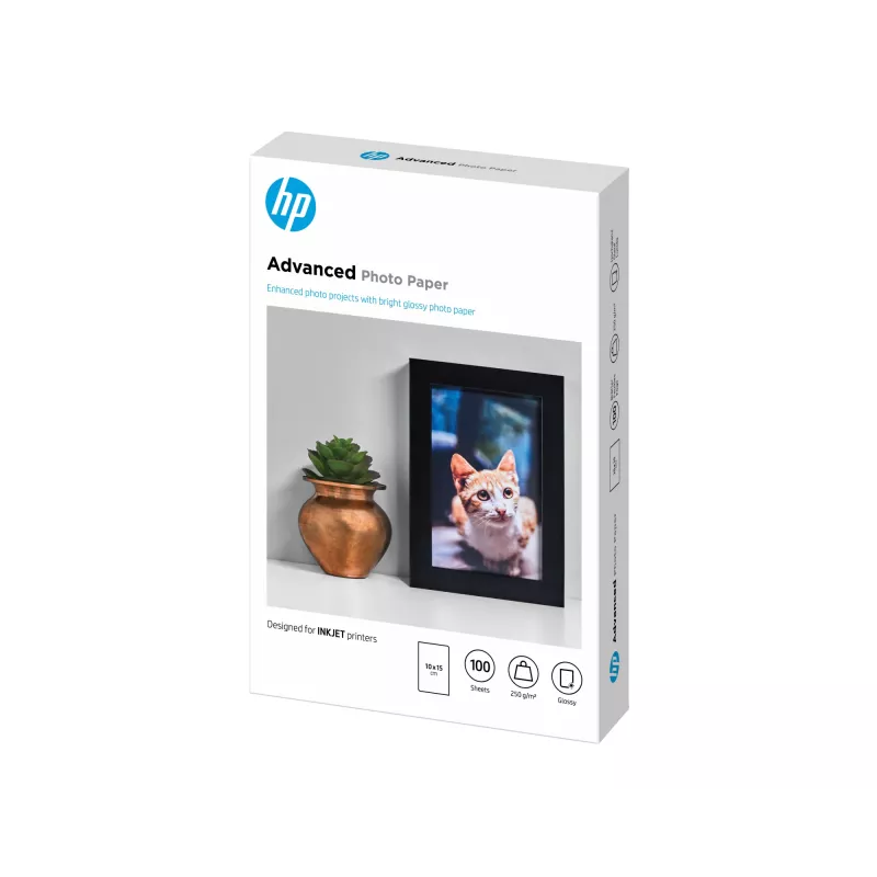 HP Advanced Photo Paper Glossy 250 g/m² 10 x 15 cm (101 x 152 mm) 100 arkkia