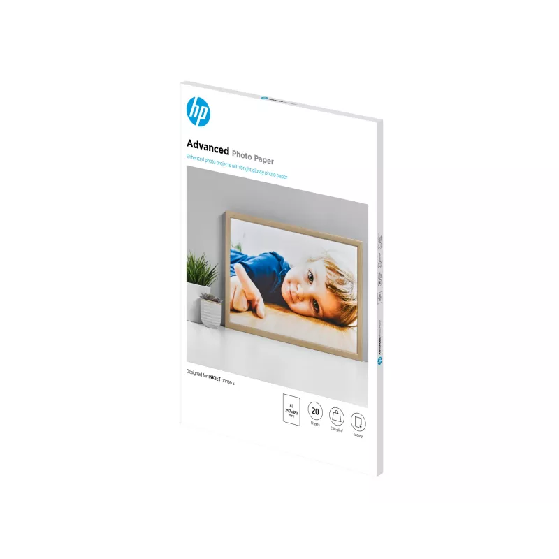 HP Advanced Photo Paper Glossy 250 g/m² A3 (297 x 420 mm) 20 arkkia