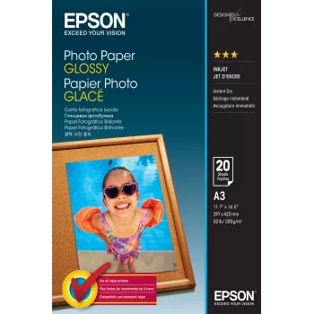 Kiiltävä valokuvapaperi Epson C13S042536 A3 20 arkkia