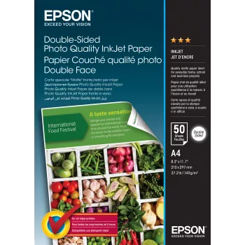 Epson kaksipuolinen valokuvapaperi valokuvauslaadulla - A4 - 50 arkkia