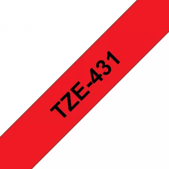 Brother TZE-431 merkintänauha musta punaisella