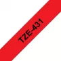 Brother TZE-431 merkintänauha musta punaisella