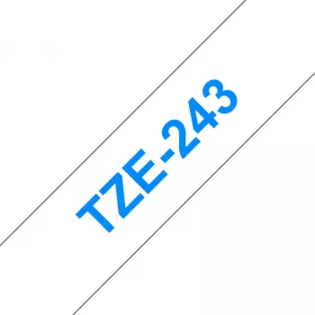 Brother TZE-243 merkintänauha sininen valkoisella
