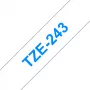 Brother TZE-243 merkintänauha sininen valkoisella