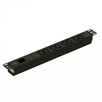 APC Easy Rack PDU, Basic, 1U, 1-vaihe, 3,7 kW, 230 V, 16 A, 8 x C13 -lähtöä, IEC60320 C20 -tulo