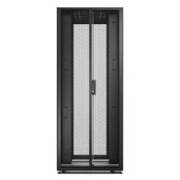 APC Easy Rack, 42U, musta, katto, pyörät, jalat, 4 kiinnikettä ja sivuseinät, ilman pohjaa, 1991H x 800B x 800T mm