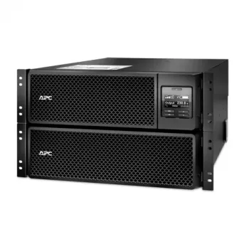 APC Smart-UPS On-Line SRT8KRMXLI - 8kW/VA, 6x C13 + 4x C19 + Hardwire 1-vaiheinen lähtö, rack-asennus, integroitu NMC