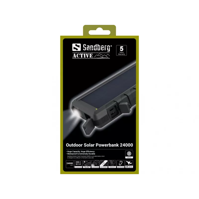 Varavirtalähde Sandberg Outdoor Solar Powerbank 24000