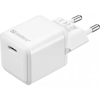 Sandberg USB-C AC -laturi PD20W EU, sisäkäyttö, AC, 5 V, 3 A, valkoinen