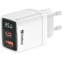 Laturi Sandberg 2in1 1xUSB-C 1xUSB 35W Indoor AC Universal