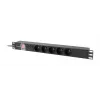 PDU Lanberg PDU-05E-0200-BK 5 AC-pistorasiaa 1U musta