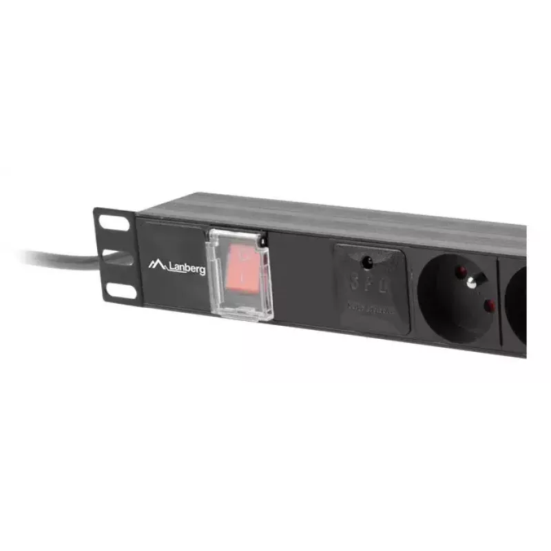 PDU Lanberg PDU-05E-0200-BK 5 AC-pistorasiaa 1U musta