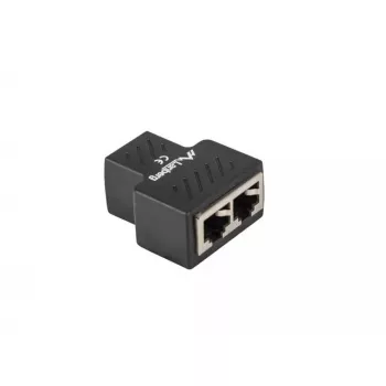 Kaapeliliitin Lanberg ADS-RJ45-2RJ45-OS musta