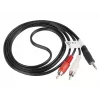 Audiokaapeli LANBERG 3,5 mm – 2×RCA-pistoke 1,5 m musta