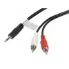 Audiokaapeli LANBERG 3,5 mm – 2×RCA-pistoke 1,5 m musta