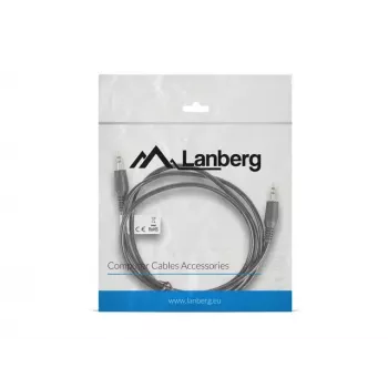 Audiokaapeli LANBERG 3,5 mm pistoke–pistoke 1,2 m musta