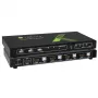 Techly 4x1 USB HDMI 4Kx2K IDATA KVM-HDMI4U KVM-kytkin musta